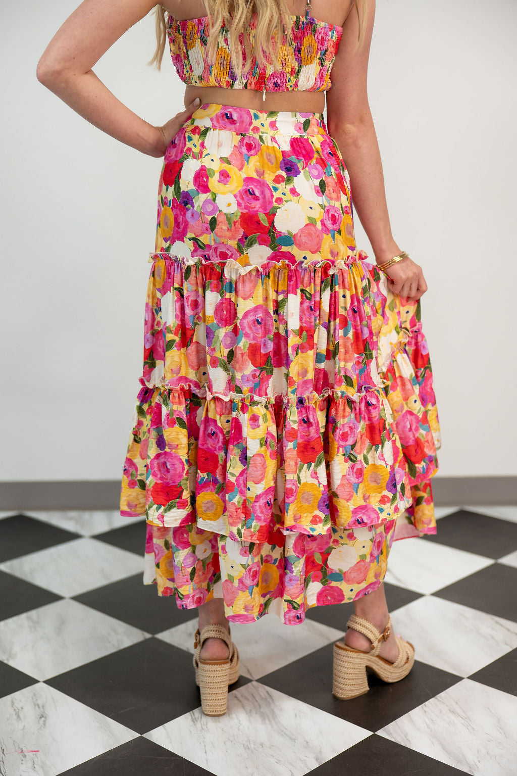 TEXAS TULIPS MAXI SKIRT*