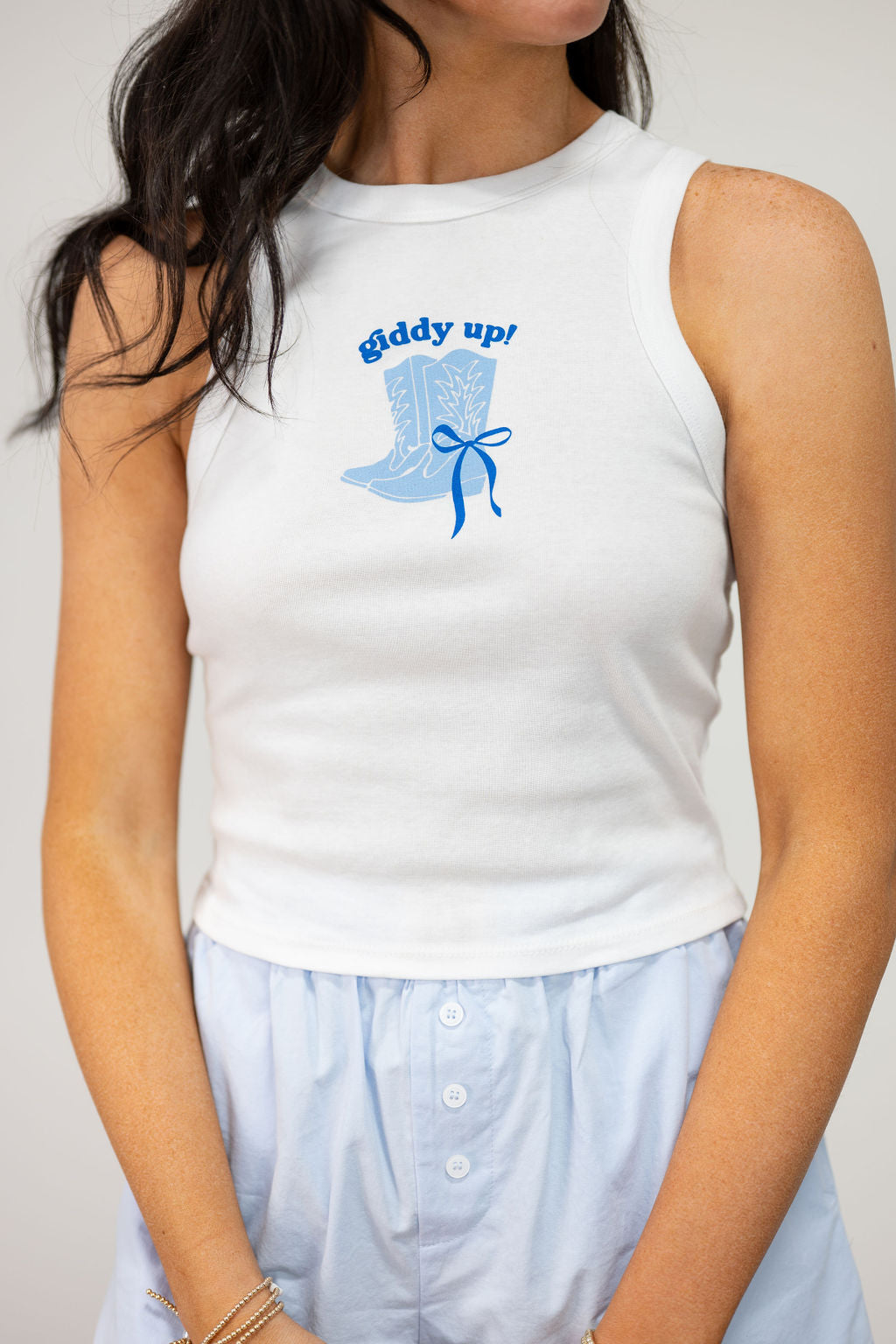 GIDDY UP BOOTS TANK*