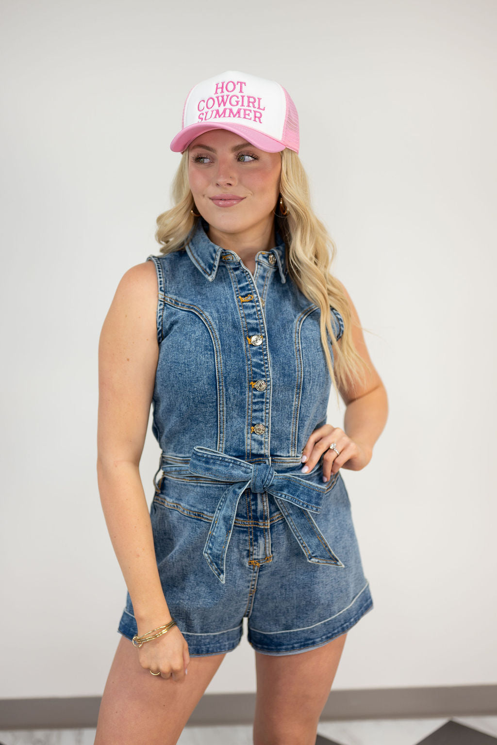 BLUE JEAN BABY ROMPER*