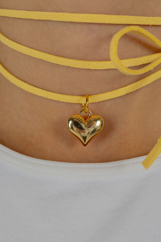 HEART OF GOLD WRAP NECKLACE