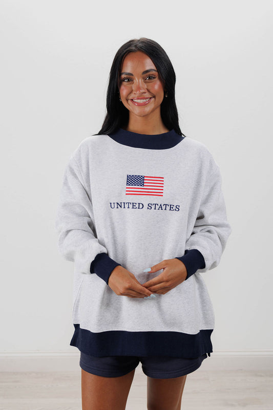UNITED STATES FLAG MOCKNECK