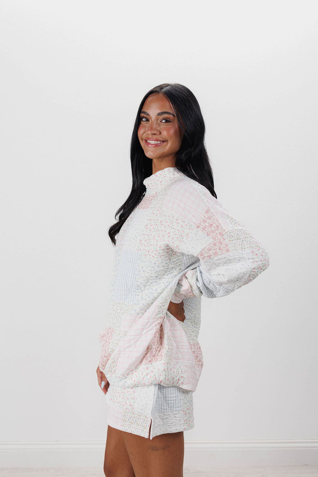 QUILTED MOCKNECK