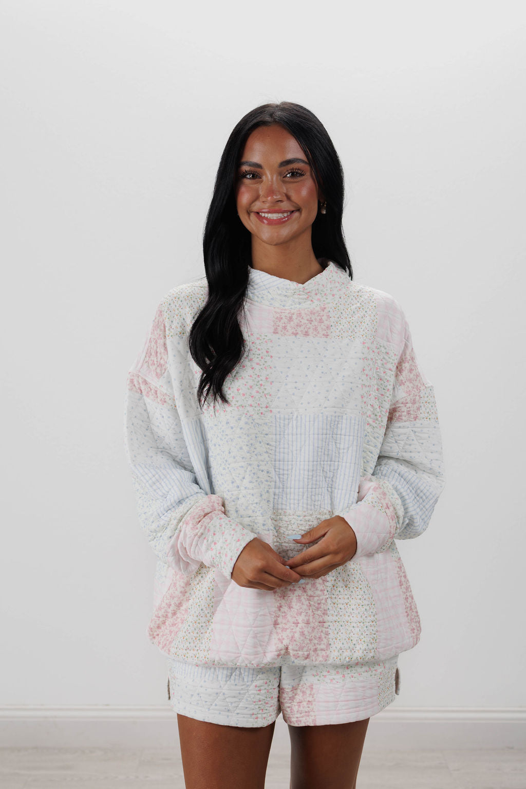QUILTED MOCKNECK