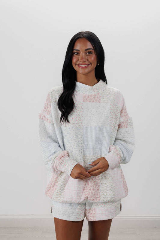 QUILTED MOCKNECK