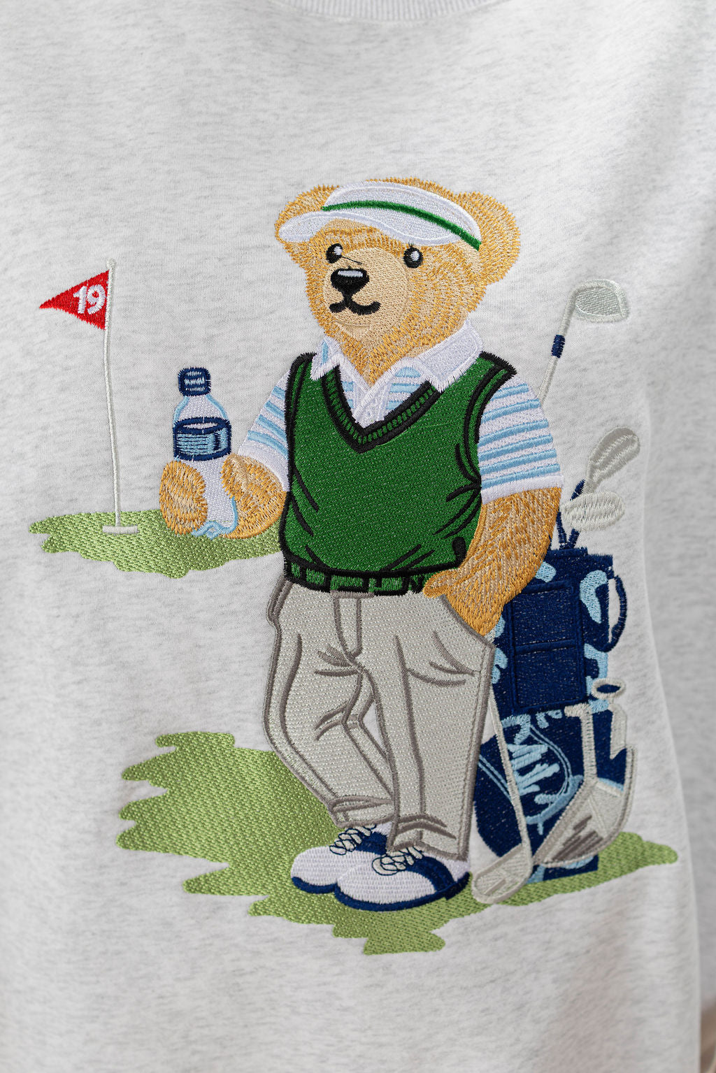 OLD FASHION GOLF BEAR MOCKNECK