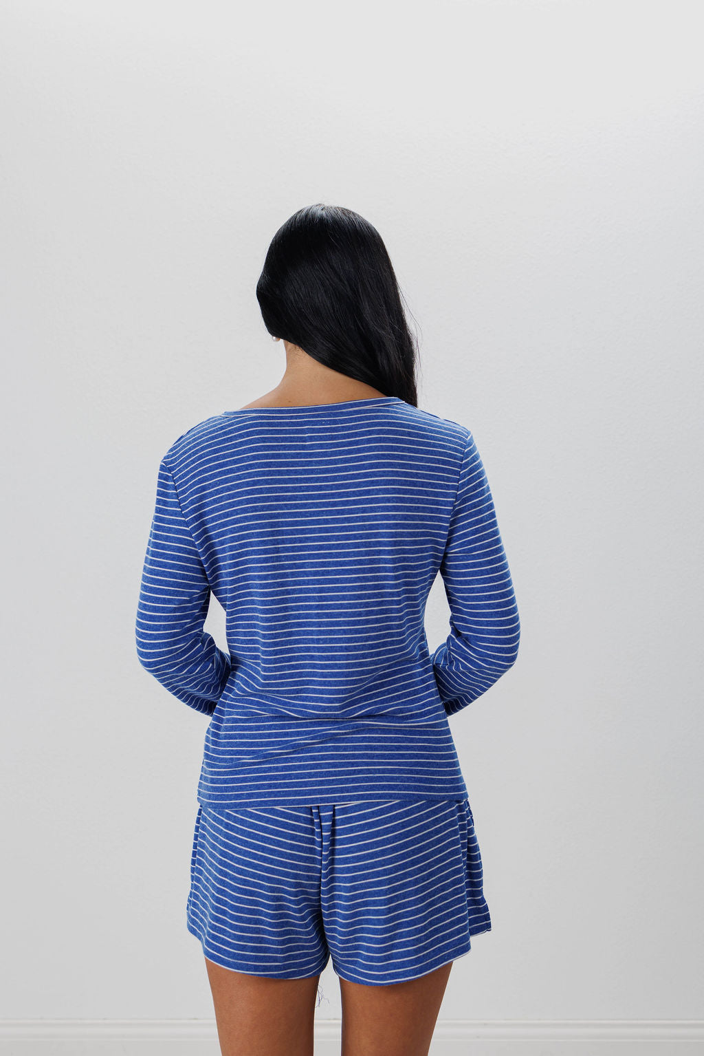 STRIPED BUTTON TOP