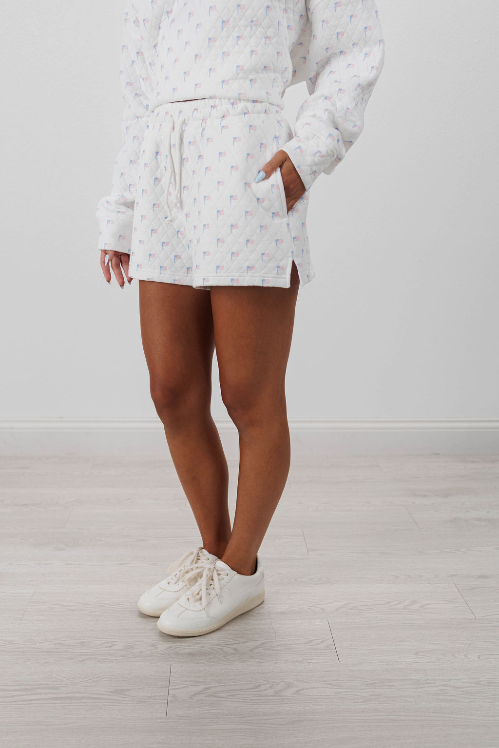 U.S. FLAG QUILTED SHORTS