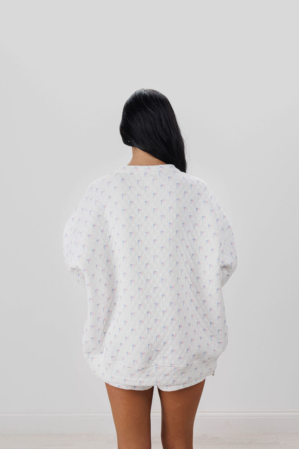 U.S. FLAG QUILTED MOCKNECK