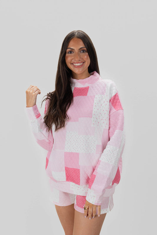 QUILTED MOCKNECK