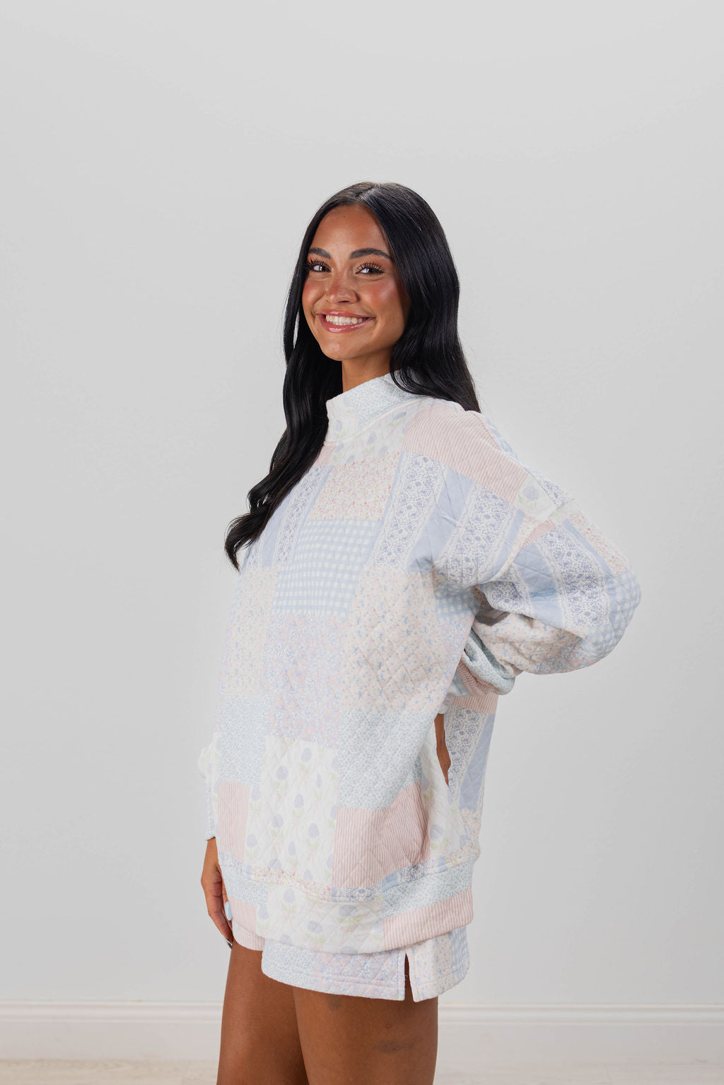 QUILTED MOCKNECK