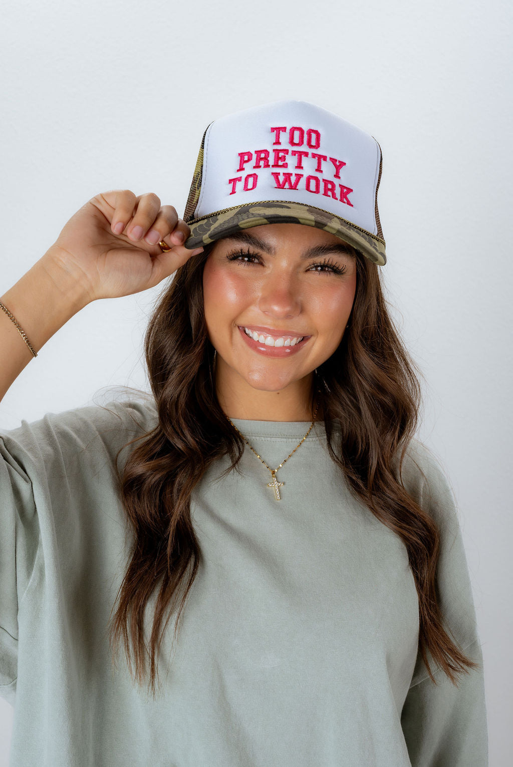 TOO PRETTY TO WORK HAT