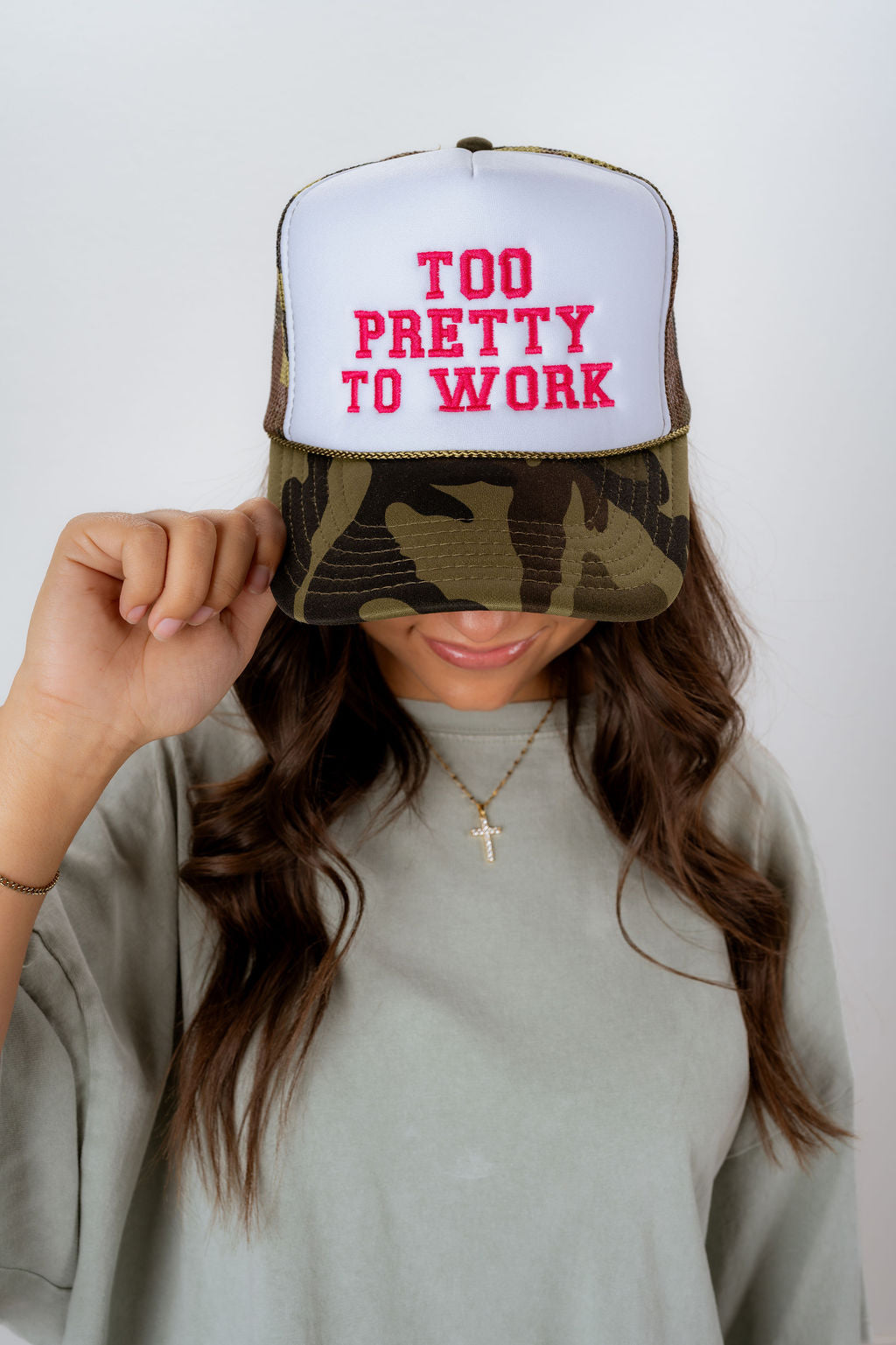TOO PRETTY TO WORK HAT
