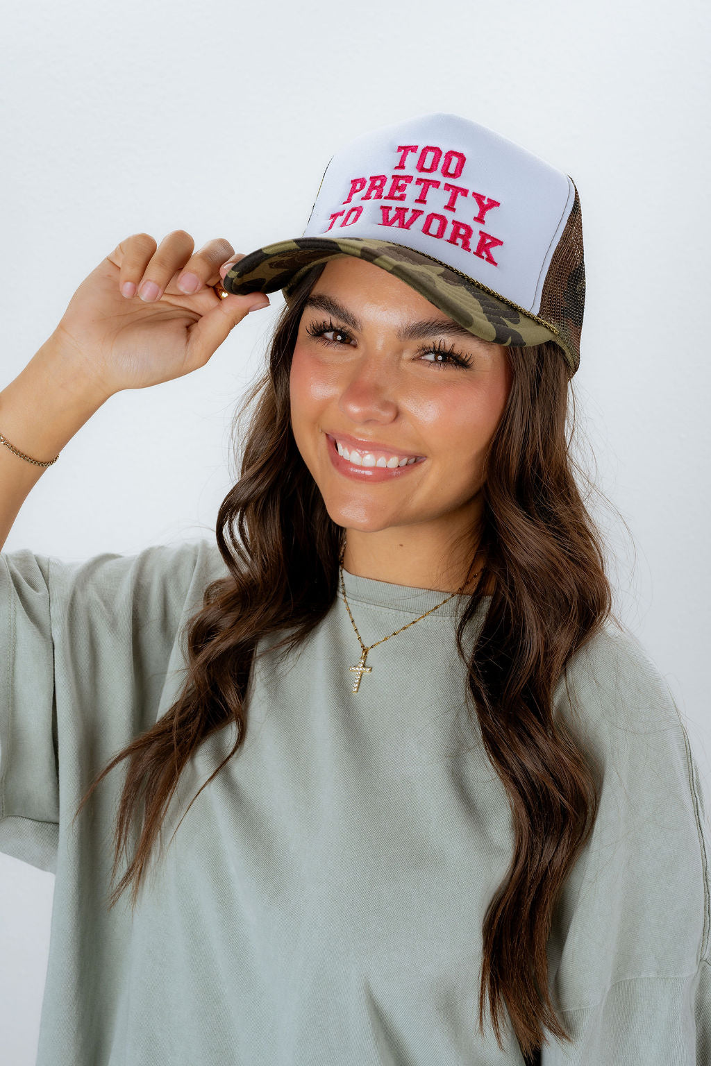 TOO PRETTY TO WORK HAT