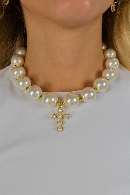 FAITH PEARL NECKLACE