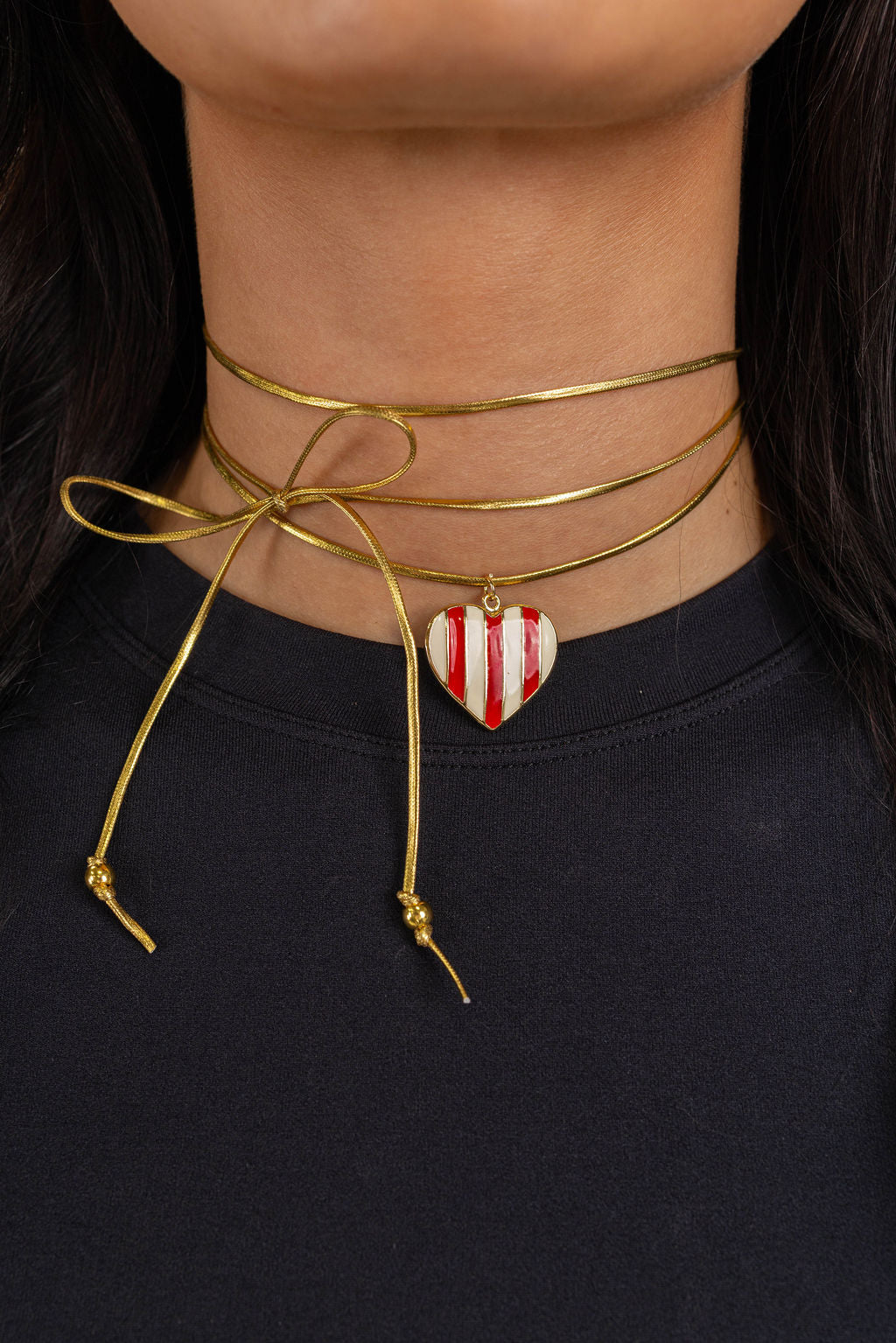 CANDY HEART WRAP NECKLACE