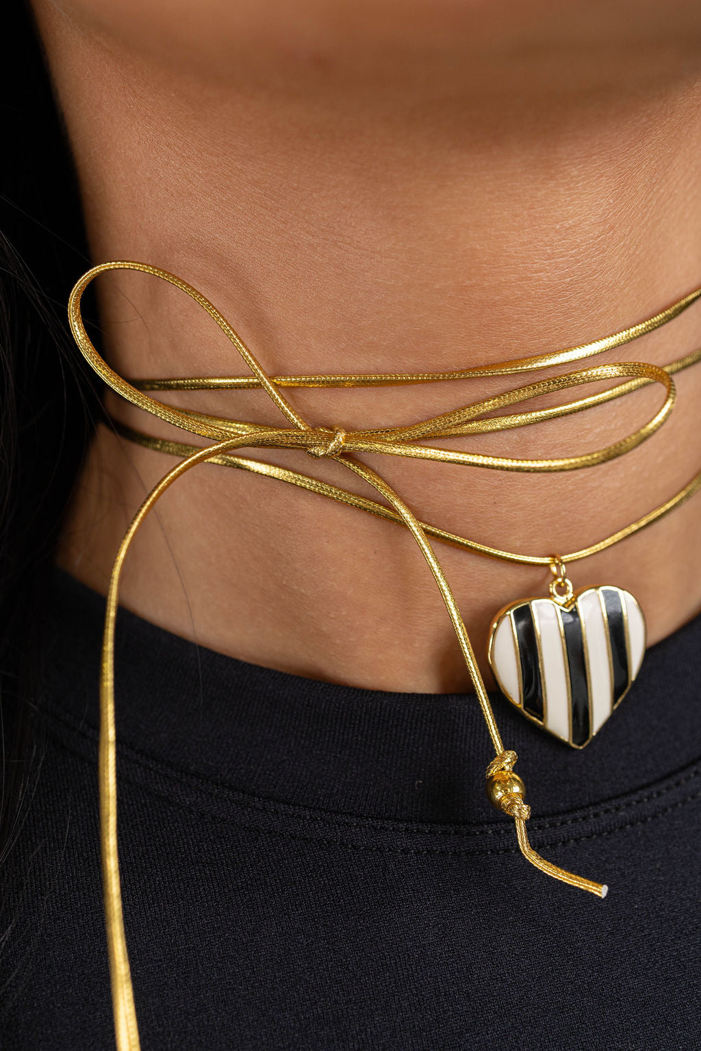 CANDY HEART WRAP NECKLACE