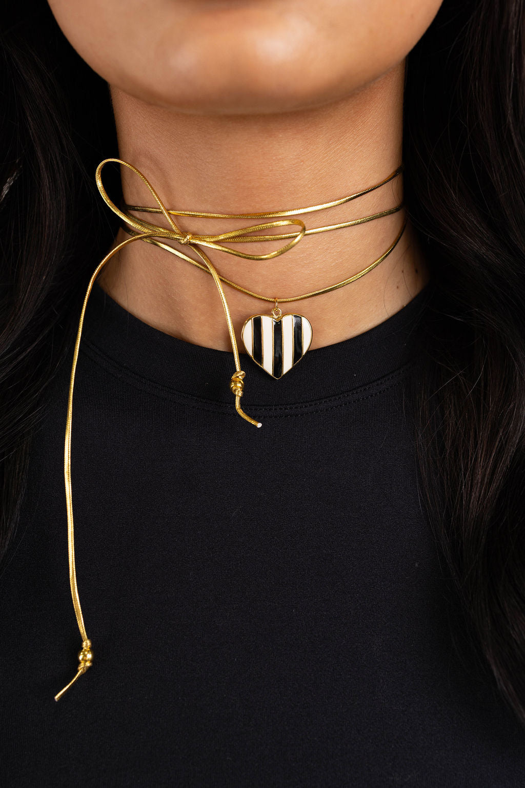 CANDY HEART WRAP NECKLACE